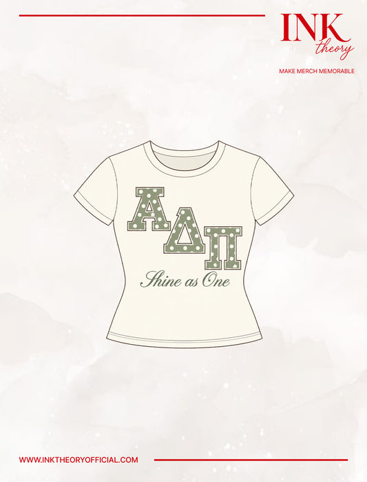 White Baby Tee Sorority Tee