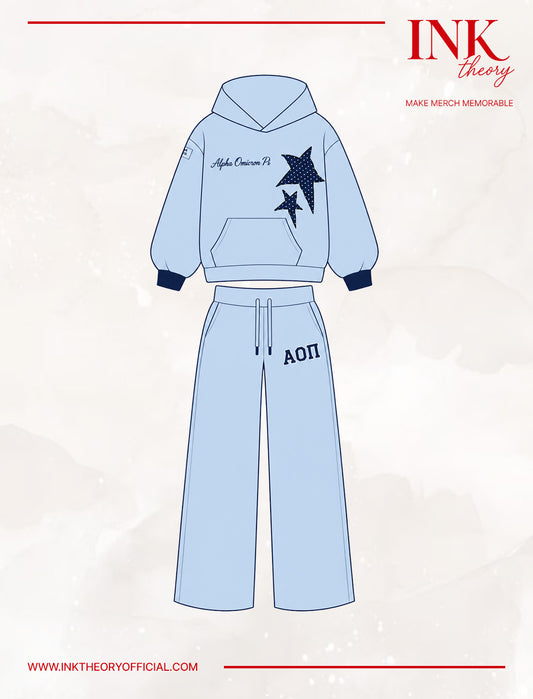 Blue Hoodie set