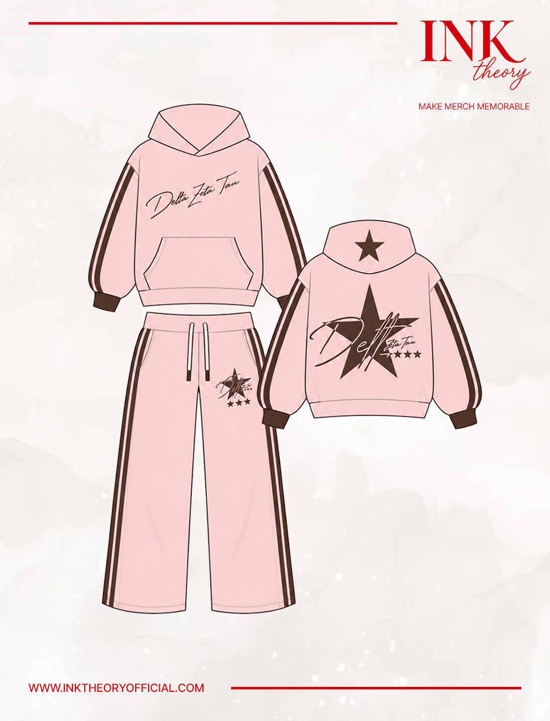 Pink Hoodie Set