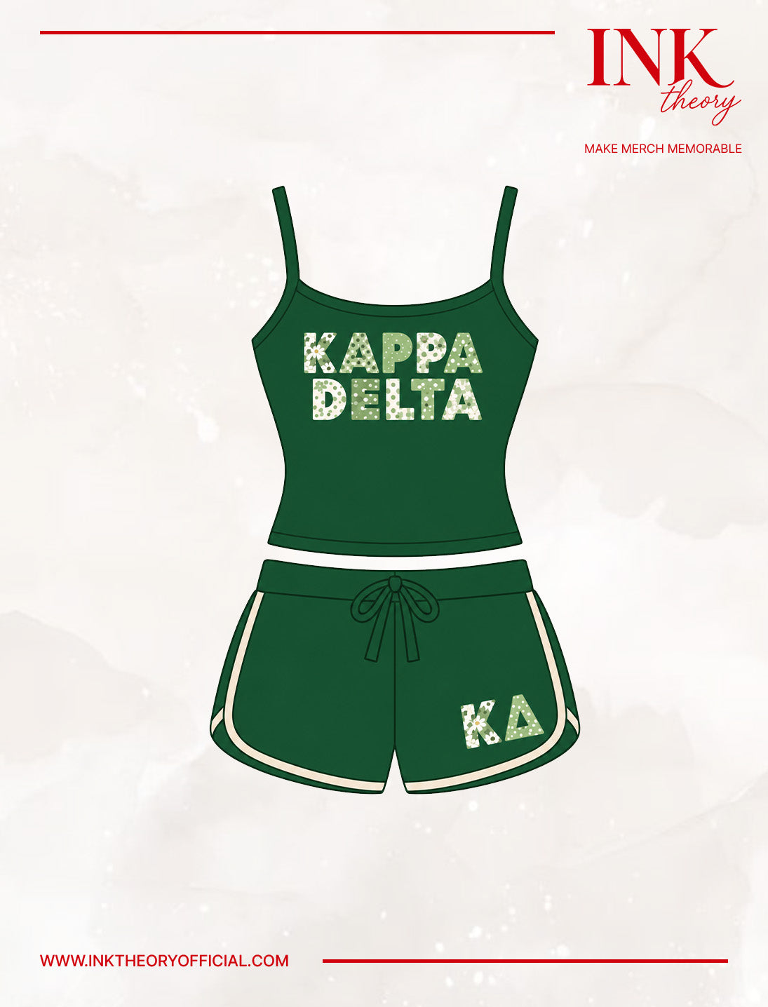 Green Strappy Tank Set