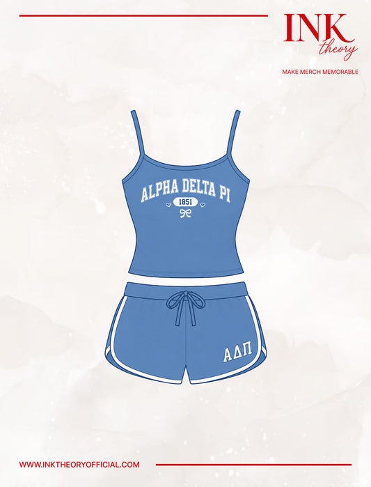 Light Blue Strappy Tank Set