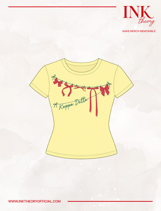 Yellow Baby Tee Sorority Tee