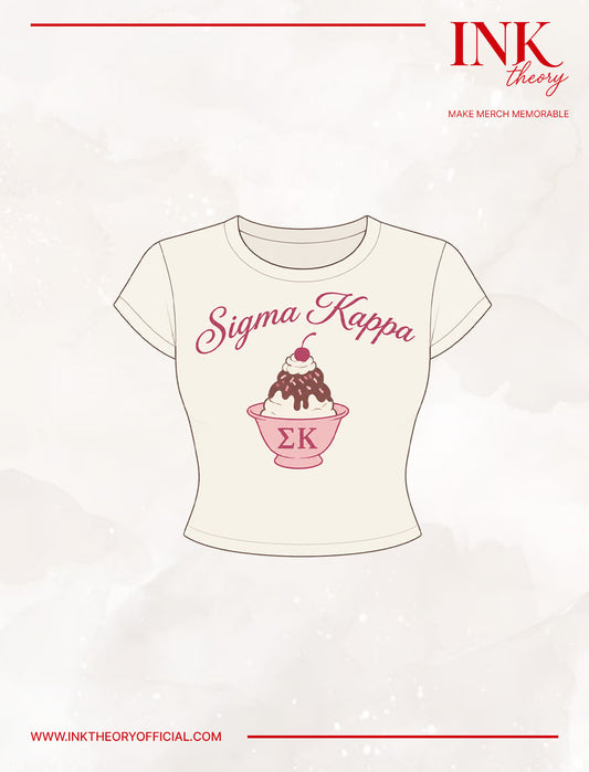 Cream Baby Tee Sorority Tee