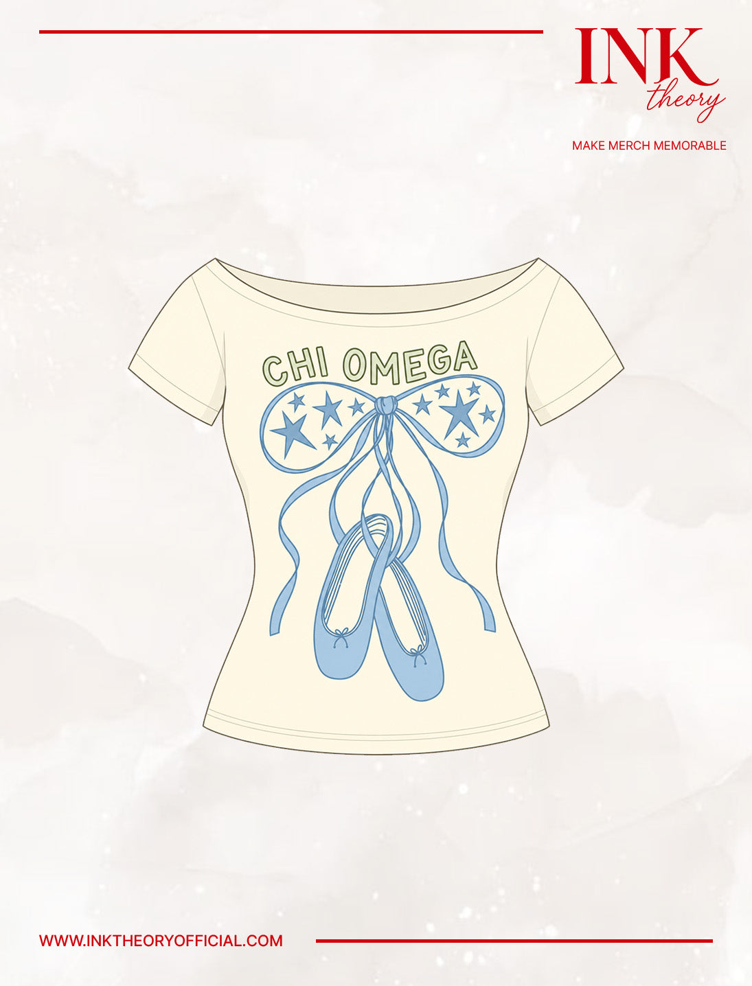 Cream Boatneck Sorority Tee 3