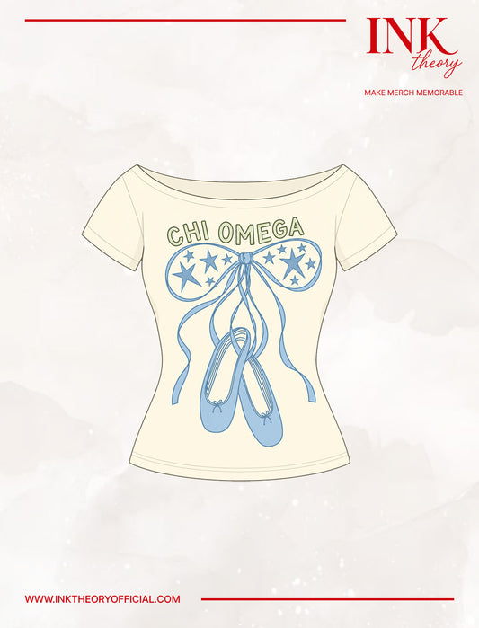 Cream Boatneck Sorority Tee 3