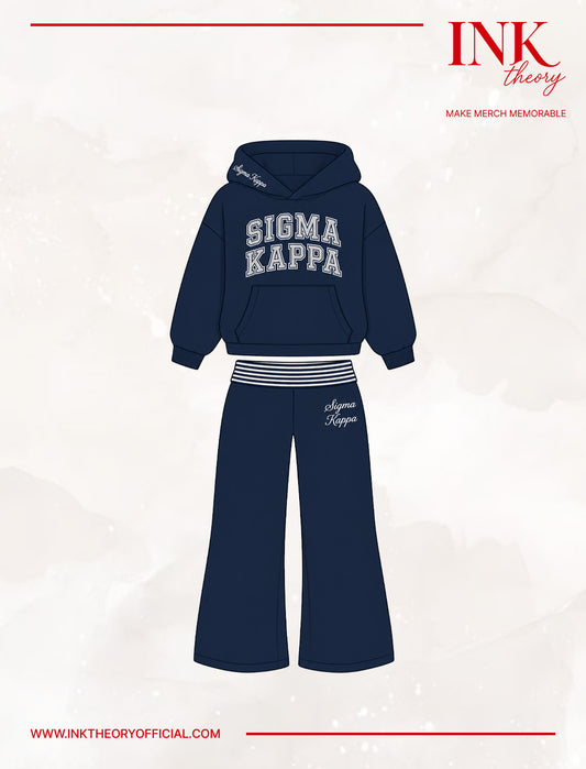 Dark Blue Hoodie Set