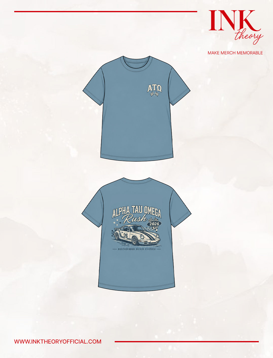 Blue-Grey Frat Tee