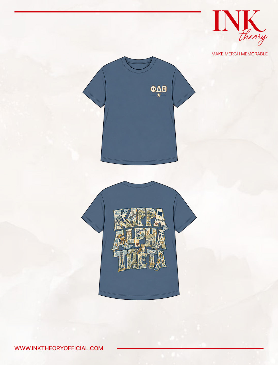 Dark Blue-Grey Frat Tee
