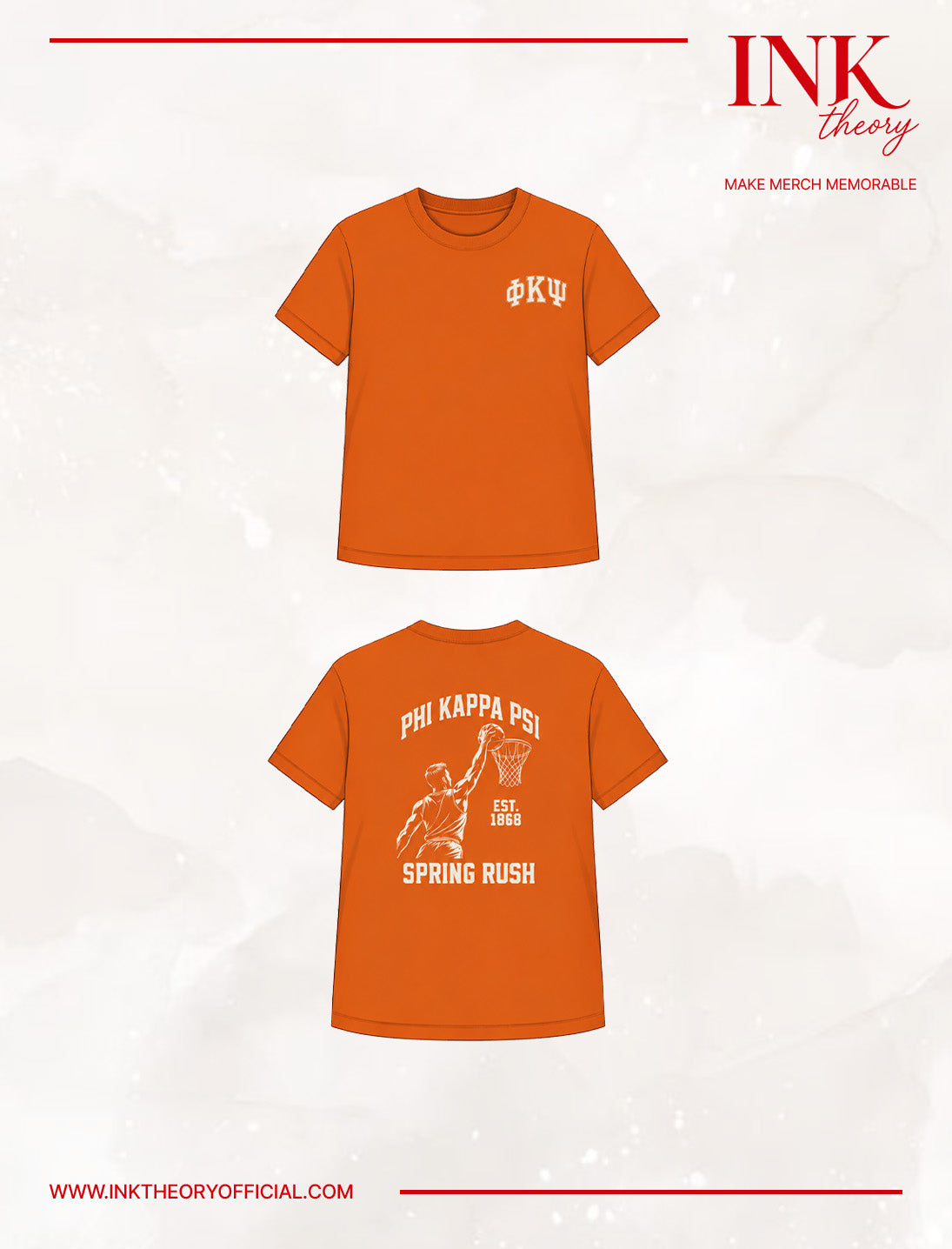 Orange Frat Tee